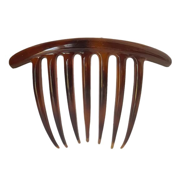 1980s Victorian Inspired Faux Tortoise Shell Lucite Oversized Tall Hair Comb - Picture 4 of 4